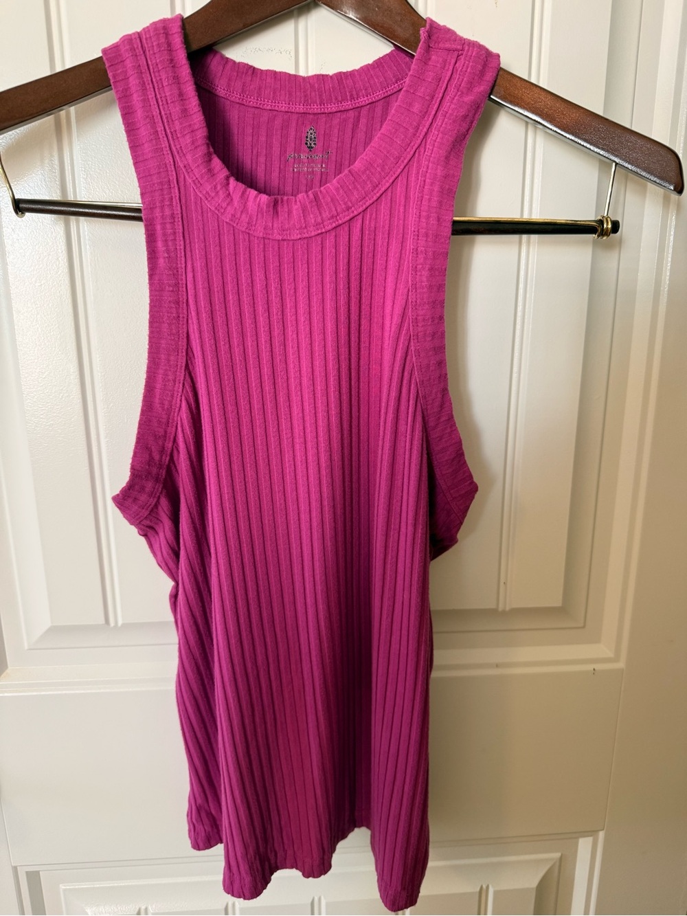 Free People fuchsia Ribbed Tank Top